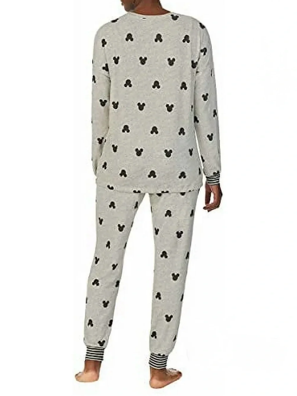 Women’s Disney Gray and Black Mickey Head 2 Piece Lounge Set - Picture 4 of 9